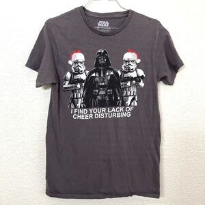 Star Wars Christmas Storm Trooper Darth Vader Cheer Crew Neck Tee Shirt Unisex